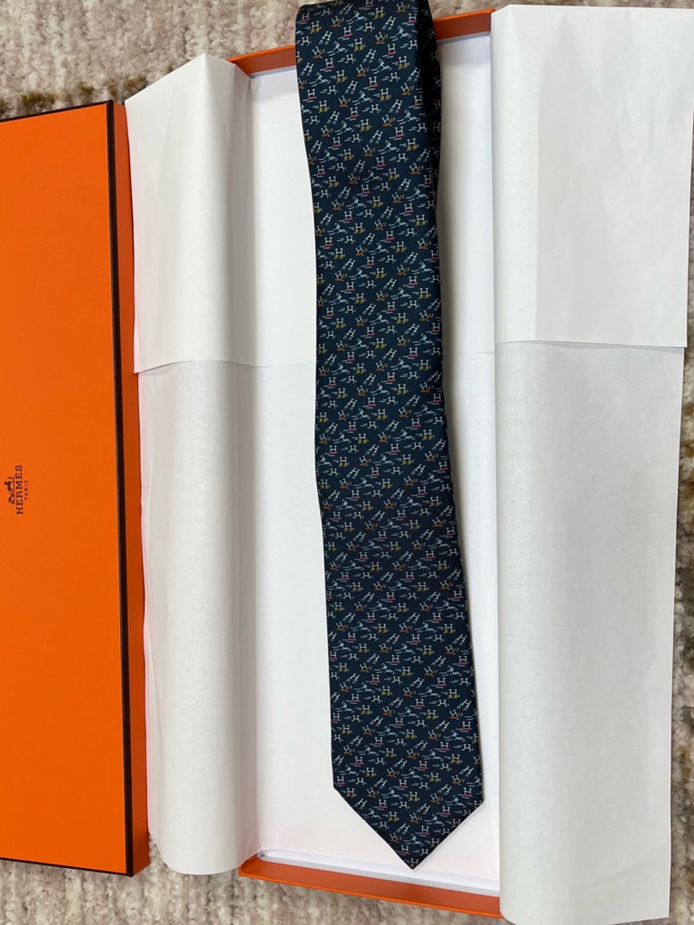 Hermes H en Mouvement Tie